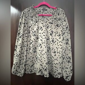 Chic Black and Cream Women's Blouse